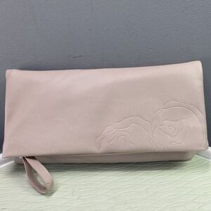 VALENTINO Faux Leather Women's Pink Cosmetic Makeup Case Clutch Purse Pouch.NWOT